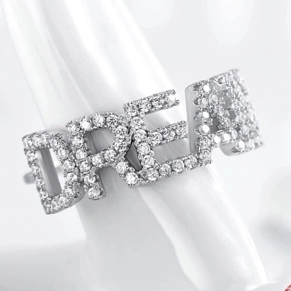 925 SS Letters Ring - Picture 3 of 6